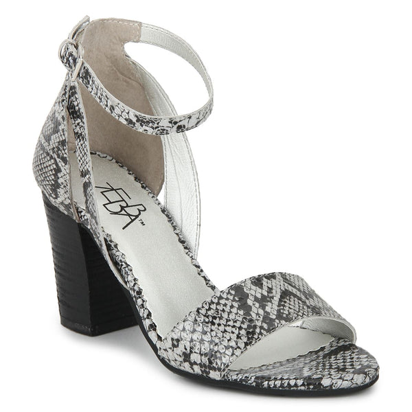 White snake sales print heels