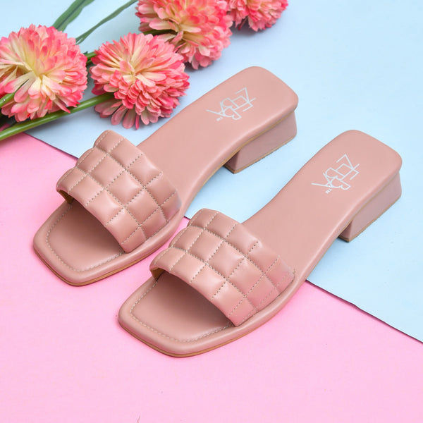 Peach Pink Heeled Sandal Women Wedges Casual Footwear at Rs 180/pair in New  Delhi